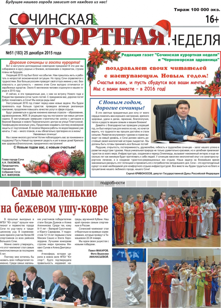 С Новым годом, дорогие сочинцы!